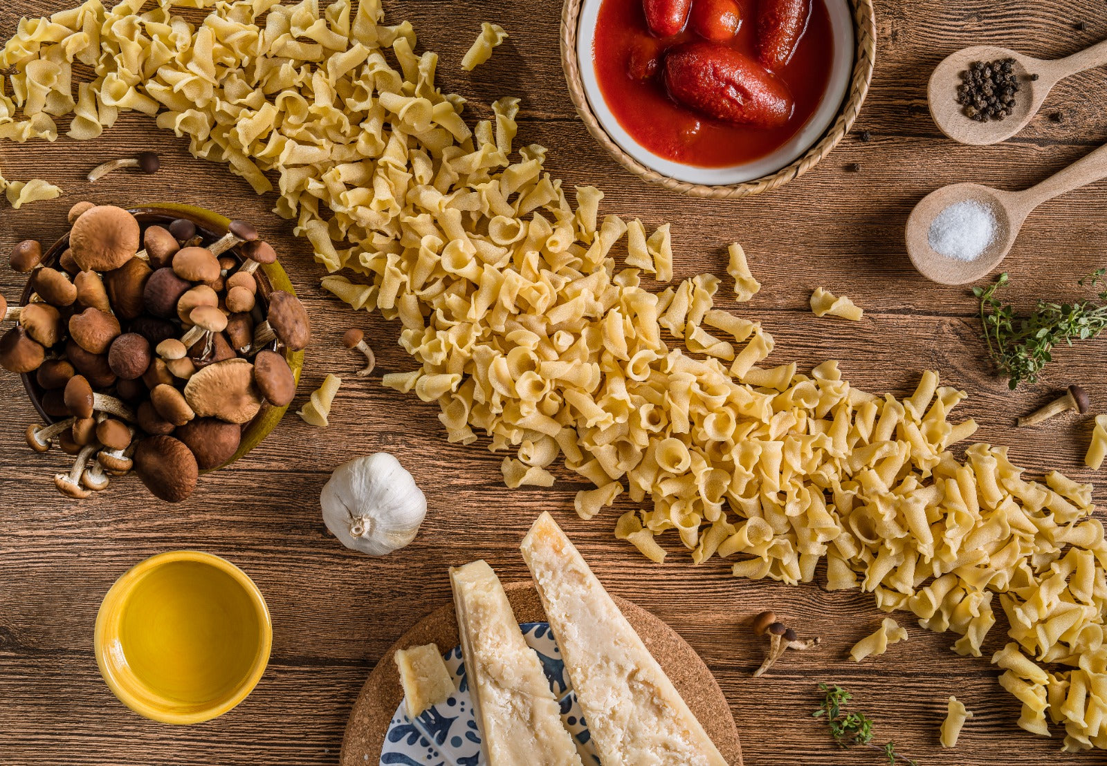 Gigli con funghi e pomodoro Corbarino